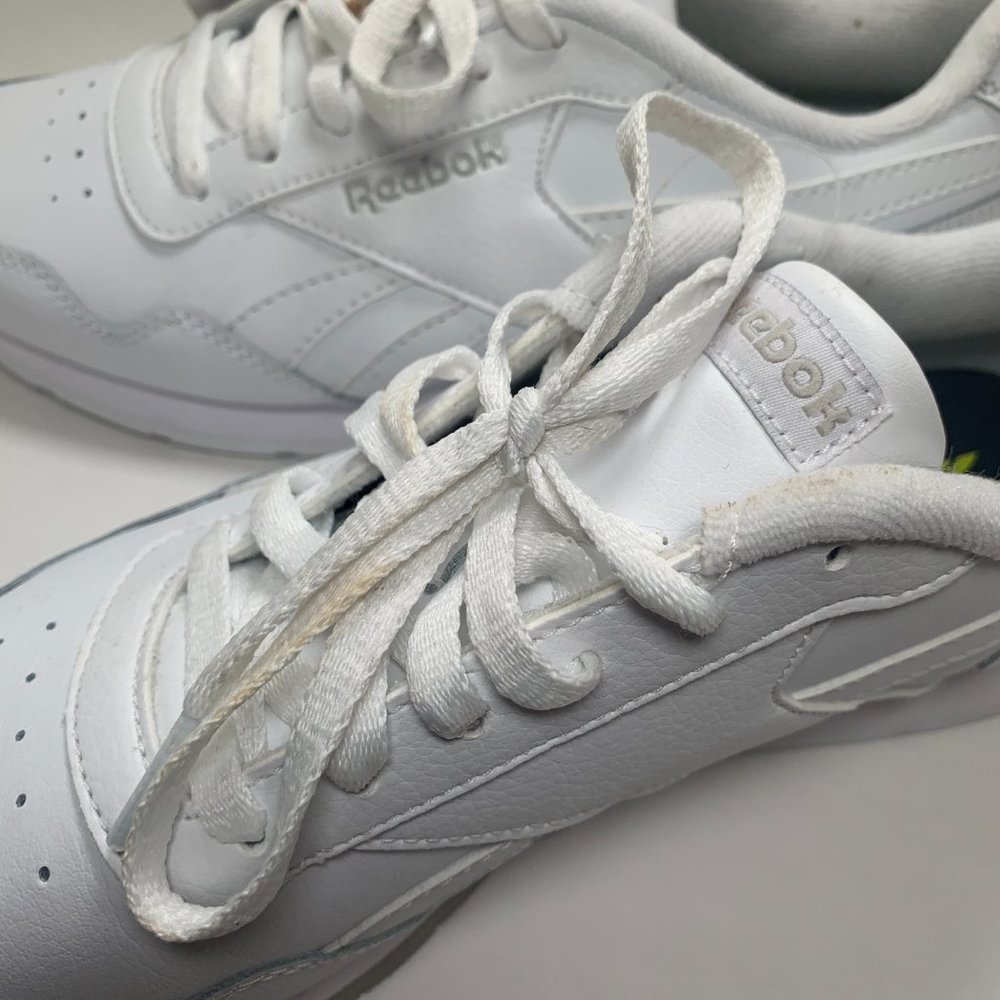 Reebok Royal Glide White Trainers with Comfort Footbed - Size US 9.5 - Picture 10 of 16